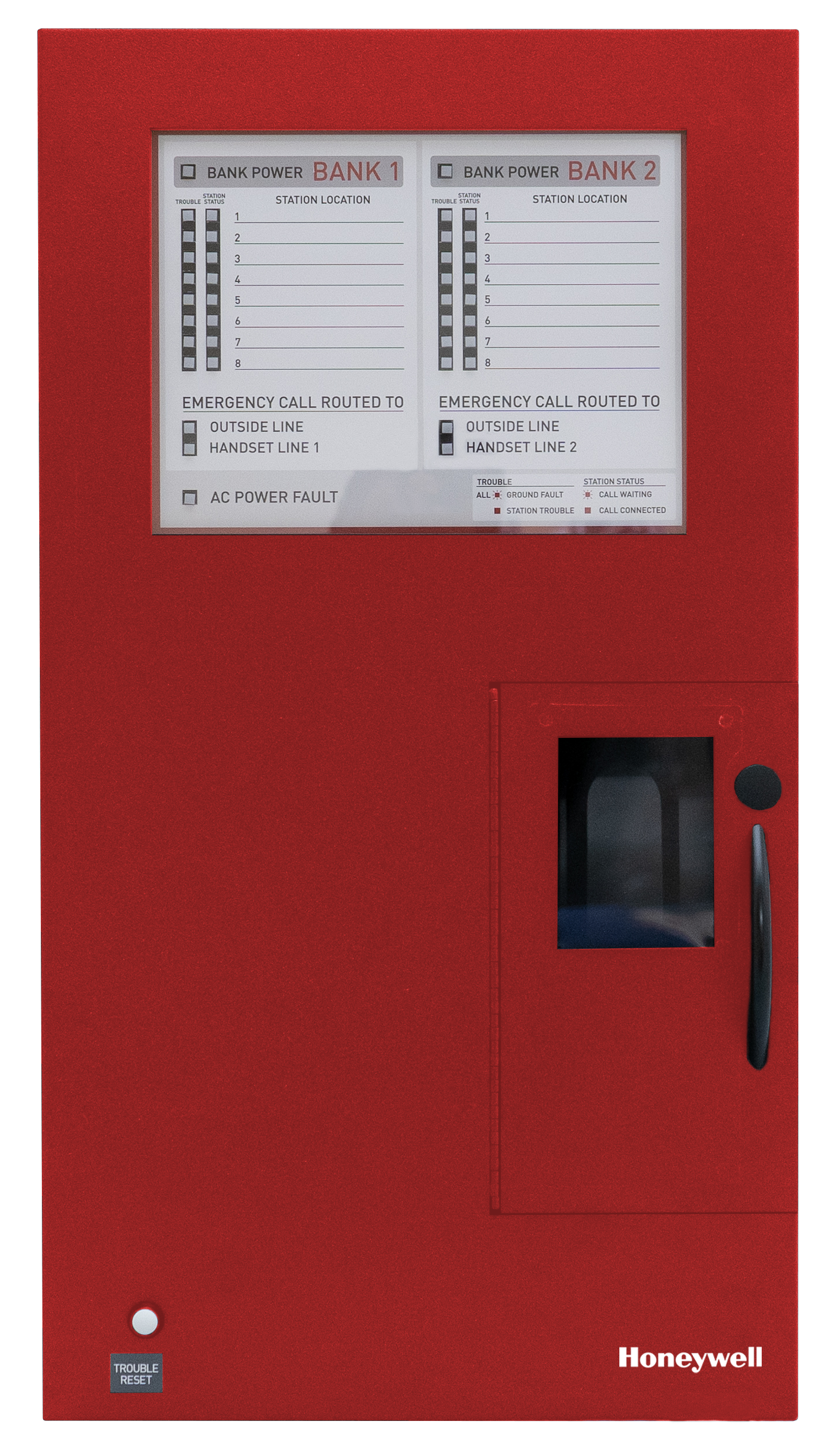 Area of Refuge Command Unit with 16-station capacity, red enclosure