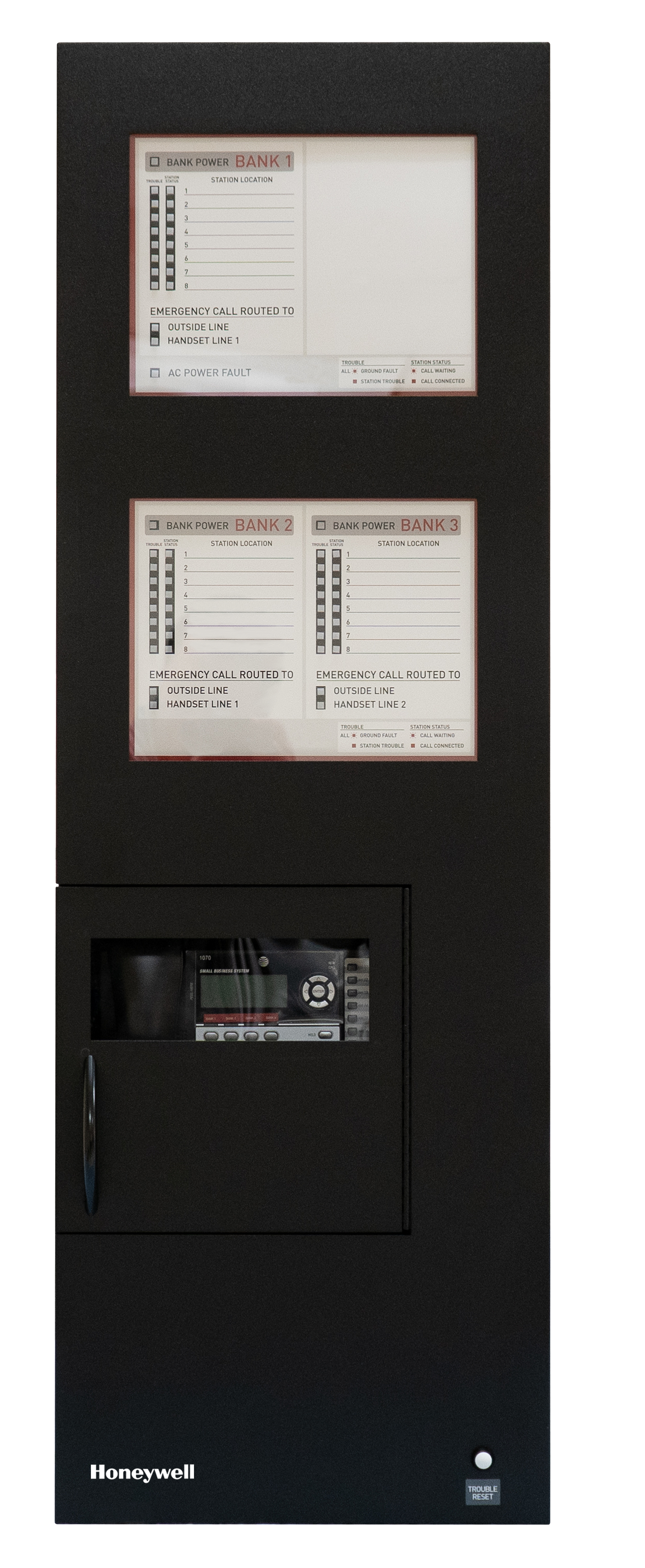 Area of Refuge Command Unit with 24-station capacity, black enclosure