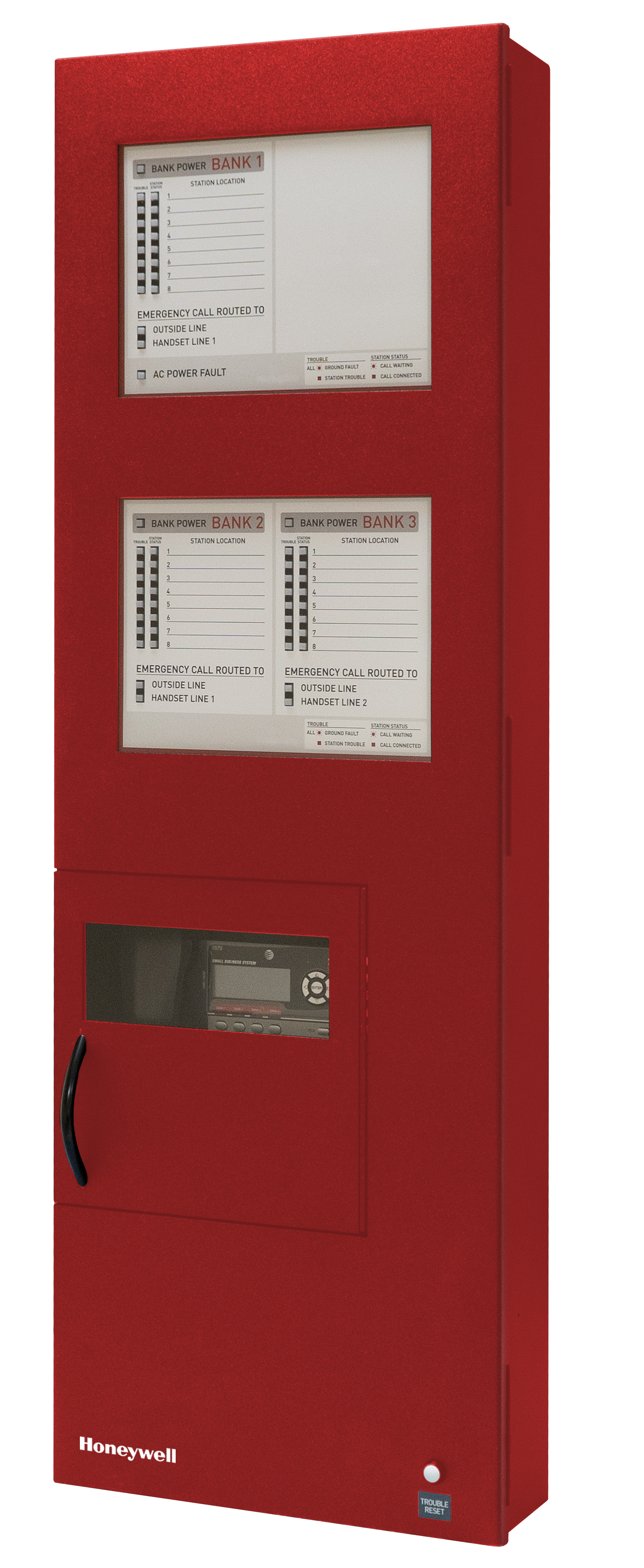 Area of Refuge Command Unit with 24-station capacity, red enclosure