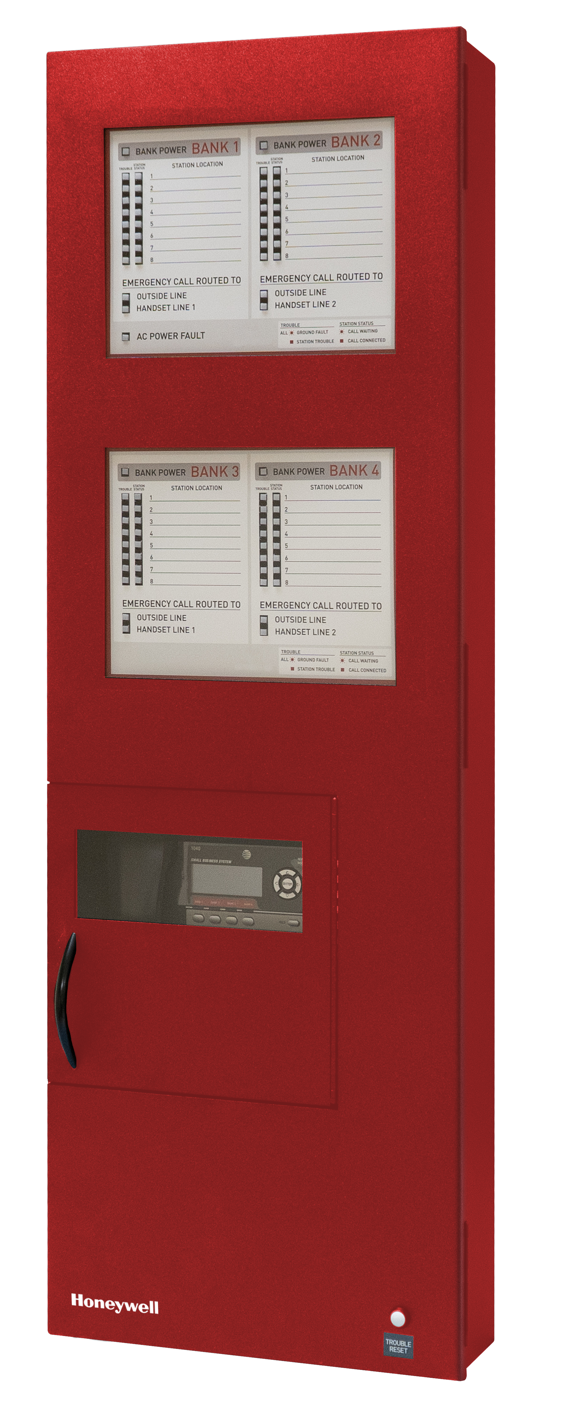 Area of Refuge Command Unit with 32-station capacity, red enclosure