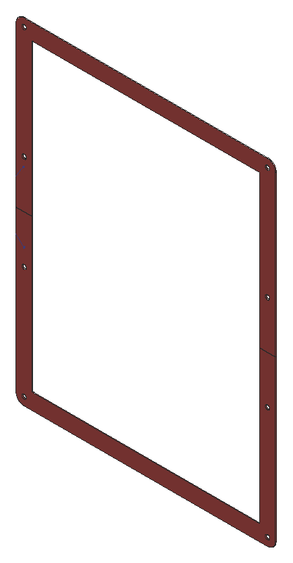 Flush mount trim ring (red) for HON-AOR-5-DKL*-R or HON-AOR-10-DKL*-R Command Units with door