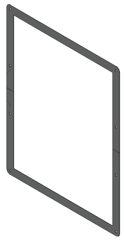 Flush mount trim ring (black) for HON-AOR-5-DKL* or HON-AOR-10-DKL* Command Units with door