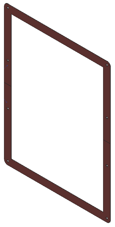 Flush mount trim ring (red) for HON-AOR-5*-R or HON-AOR-10*-R Command Units without door